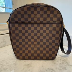 Authentic Louis Vuitton Ipanema Handbag Damier Ebene GM